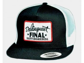 Kšiltovka FINAL s nášivkou "DELINQUENT" snapback trucker