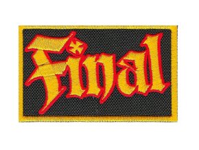 Nášivka FINAL "PARTY" žluté obšití
