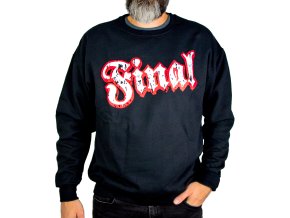 Pánská mikina FINAL "Švabach" bez kapucy, černá, tisk