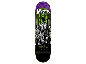 zero skateboards x misfits earth ad green dipped deck 85