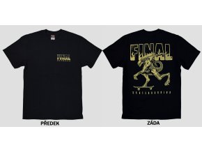 Pánské tričko FINAL "ALIEN" černé, barva tisku sepie, velký sítotisk na zádech