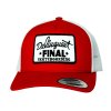 Kšiltovka FINAL s nášivkou "DELINQUENT" Retro Trucker 2-Tone - červeno bílá