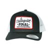 Kšiltovka FINAL s nášivkou "DELINQUENT" Retro Trucker 2-Tone - černo bílá (bílo červená nášivka)