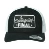 Kšiltovka FINAL s nášivkou "DELINQUENT" Retro Trucker 2-Tone - černo bílá (černo bílá nášivka)