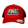Kšiltovka FINAL s nášivkou "TRUST" Retro Trucker 2-Tone - červeno černá