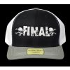 Kšiltovka FINAL "BIG LOGO" snapback trucker, vyšívaná, černo šedo bílá