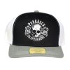 Kšiltovka FINAL "PUNKROCK" snapback trucker, vyšívaná, černo šedo bílá