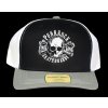 Kšiltovka FINAL "PUNKROCK" snapback trucker, vyšívaná, černo šedo bílá