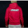Pánská mikina, kapuca zip FINAL "BIG LOGO" tisk i výšivka, červená