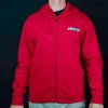 Pánská mikina, kapuca zip FINAL "BIG LOGO" tisk i výšivka, červená
