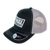 Kšiltovka FINAL s nášivkou "TRUST" snapback trucker, černo šedá