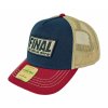 Kšiltovka FINAL s nášivkou "TRUST" snapback trucker - recykled polyester, vínovo modro béžová
