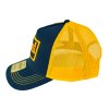 Kšiltovka FINAL s nášivkou "PARTY" snapback trucker - recykled polyester,  modro žlutá