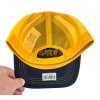 Kšiltovka FINAL s nášivkou "PARTY" snapback trucker - recykled polyester,  modro žlutá