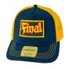 Kšiltovka FINAL s nášivkou "PARTY" snapback trucker - recykled polyester,  modro žlutá
