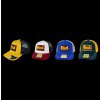 Kšiltovka FINAL s nášivkou "PARTY" snapback trucker - recykled polyester, modro šedá