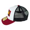 Kšiltovka FINAL s nášivkou "PARTY" snapback trucker - recykled polyester, vínovo bílo černá