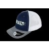 Kšiltovka FINAL "BIG LOGO" snapback trucker, vyšívaná, šedý melír-modrá-bílá šedo bílá