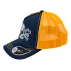 Kšiltovka FINAL "666%" snapback trucker, vyšívaná, modro žlutá