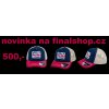 Kšiltovka FINAL s nášivkou "SICHER" snapback trucker- recykled polyester, vínovo modro béžová