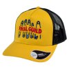 Kšiltovka FINAL "SICHER" snapback trucker, vyšívaná, hořčicovo černá