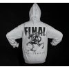 Pánská mikina, kapuca zip FINAL "ALIEN" šedý melír, sítotisk