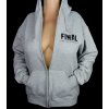 Pánská mikina, kapuca zip FINAL "ALIEN" šedý melír, sítotisk