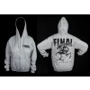 Pánská mikina, kapuca zip FINAL "ALIEN" šedý melír, sítotisk