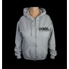 Pánská mikina, kapuca zip FINAL "ALIEN" šedý melír, sítotisk