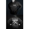 Pánská mikina, kapuca zip FINAL "ALIEN" černá, bílý tisk