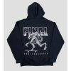 Pánská mikina, kapuca zip FINAL "ALIEN" černá, bílý tisk