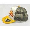 Kšiltovka FINAL "FLAME" snapback trucker, žluto bílo šedá