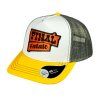 Kšiltovka FINAL s nášivkou "FINAL FATALE" snapback trucker, žluto bílo šedá