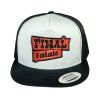 Kšiltovka FINAL s nášivkou "FINAL FATALE" snapback trucker, černobílá