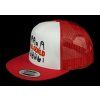 Kšiltovka FINAL "SICHER" snapback trucker, červeno bílá