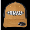 Kšiltovka FINAL "BIG LOGO" FLEXFIT 110 - TRUCKER CAP, hnědý kšilt a čelo, černá síťka