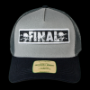 Kšiltovka FINAL s nášivkou "BIG LOGO" snapback trucker- recykled polyester, černošedá