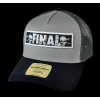 Kšiltovka FINAL s nášivkou "BIG LOGO" snapback trucker- recykled polyester, černošedá