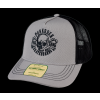 Kšiltovka FINAL "PUNKROCK" snapback trucker- recykled polyester, šedo černá, vyšívaná