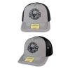 Kšiltovka FINAL "PUNKROCK" snapback trucker- recykled polyester, šedo černá, vyšívaná