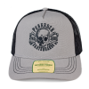 Kšiltovka FINAL "PUNKROCK" snapback trucker- recykled polyester, šedo černá, vyšívaná