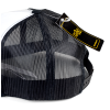 Kšiltovka FINAL s nášivkou "SICHER" snapback trucker, černobílá
