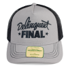 Kšiltovka FINAL "DELINQUENT" snapback trucker- recykled polyester, šedo černá, vyšívaná