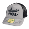 Kšiltovka FINAL "DELINQUENT" snapback trucker- recykled polyester, šedo černá, vyšívaná