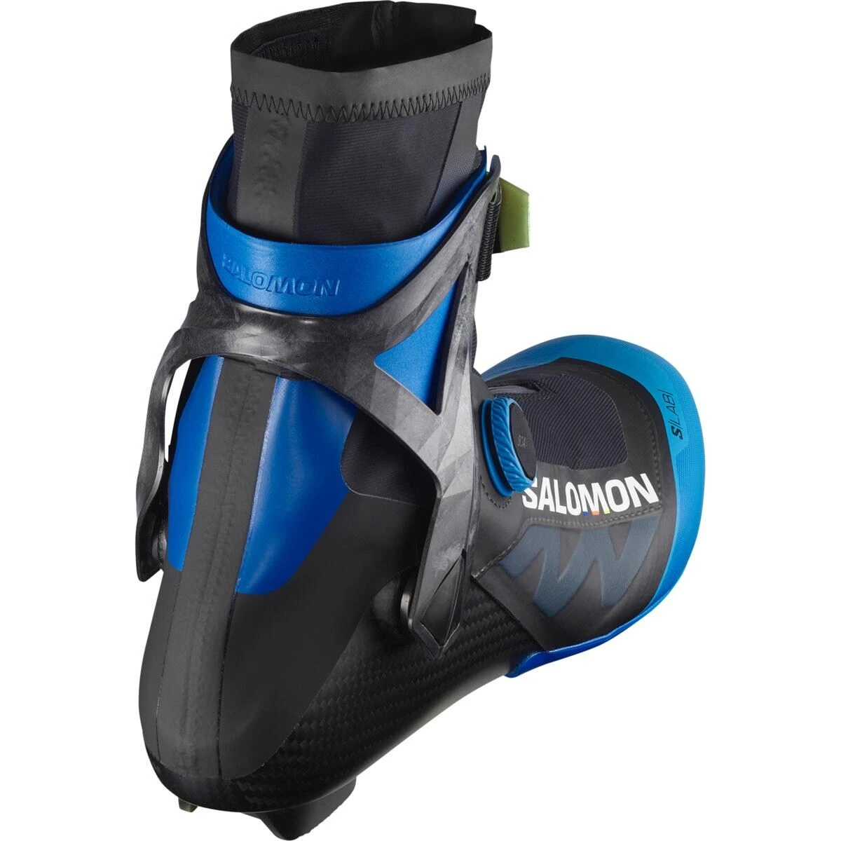 Salomon S/LAB Skate BOA Prolink – pohled zezadu na karbonovou manžetu
