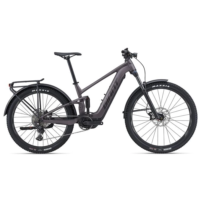 Giant Stance E+ EX v barvě Charcoal Plum z boku
