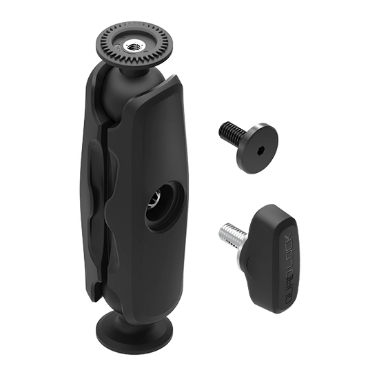 Obsah balení ramene Quad Lock 360 Dual Pivot Arm – rameno, inbusový a křídlový šroub a imbusový klíč