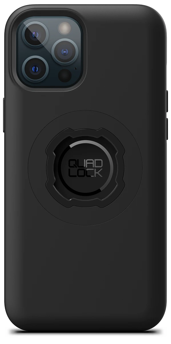 Zadní strana pouzdra Quad Lock MAG pro iPhone 12 Pro Max s paticí Quad Lock a černým kroužkem MAG Ring
