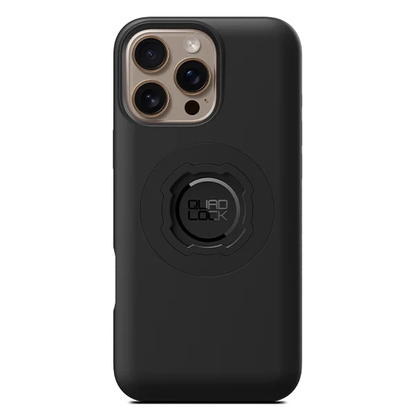 Zadní strana pouzdra Quad Lock MAG pro iPhone 16 Pro Max s paticí Quad Lock a černým kroužkem MAG Ring