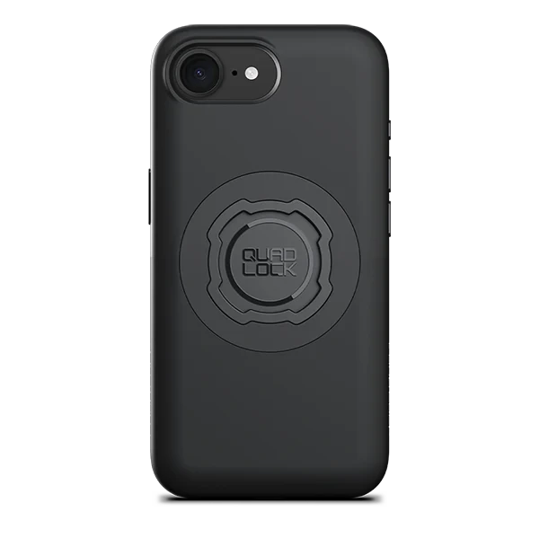 Zadní strana pouzdra Quad Lock MAG pro iPhone 17e / 16e s paticí Quad Lock a černým kroužkem MAG Ring